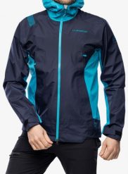 Kurtka z membraną męska La Sportiva Discover Shell Jacket. Niebieskie kurtki męskie La Sportiva, m, bez wzorów, z materiału, bez kaptura. Za 890.99 zł.