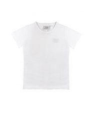 Koszulka z krótkim rękawem Love dla dziewczynek. Białe t-shirty i topy dla dziewczynek LEONE 1947 APPAREL, bez wzorów, bez ramiączek. Za 109.46 zł.