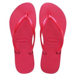 Japonki basenowe damskie Havaianas Pink Fever. Czerwone klapki damskie Havaianas, bez wzorów, sportowe, bez obcasa. Za 71.99 zł.