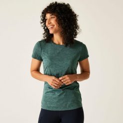 Koszulka damska Regatta Fingal Edition. Zielone t-shirty damskie Dare 2b, bez wzorów, sportowe, bez kołnierzyka. Za 102.50 zł.