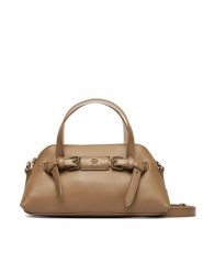 Tommy Hilfiger Torebka Th Buckle Mini AW0AW19034 Beżowy. Brązowe torebki do ręki damskie Tommy Hilfiger, bez wzorów, ze skóry, bez dodatków. Za 529.99 zł.