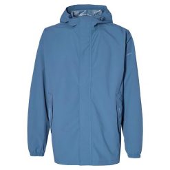 Rowerowa kurtka przeciwdeszczowa Hoga unisex, horizon blue. Niebieskie kurtki damskie BASIL, xl, bez wzorów, z materiału, bez kaptura, rowerowe. Za 419.90 zł.