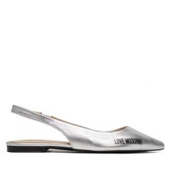 Sandały LOVE MOSCHINO. Szare sandały damskie Love Moschino, bez wzorów, bez obcasa, na płaskiej podeszwie, bez zapięcia. Za 519.99 zł.