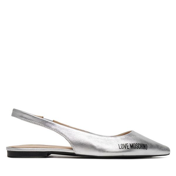 Sandały LOVE MOSCHINO. Szare sandały damskie Love Moschino, bez wzorów, bez obcasa, na płaskiej podeszwie, bez zapięcia. Za 519.99 zł.