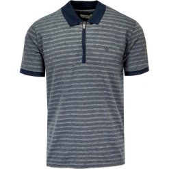 Koszulka POLO, Granatowo-Szara z Kołnierzykiem, Krótki Rękaw QUICKSIDE. Niebieskie koszulki polo męskie Quickside, m, bez wzorów, z bawełny, bez ramiączek. Za 89.00 zł.