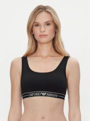 Emporio Armani Underwear Biustonosz top EW000420 AF10881 UC001 Czarny. Czarne biustonosze Emporio Armani Underwear, bez wzorów, z bawełny. Za 119.99 zł.