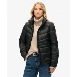 Kurtka pikowana Fuji Quilt od SUPERDRY. Czarne kurtki damskie Superdry., bez wzorów, bez kaptura. W wyprzedaży za 470.35 zł.
