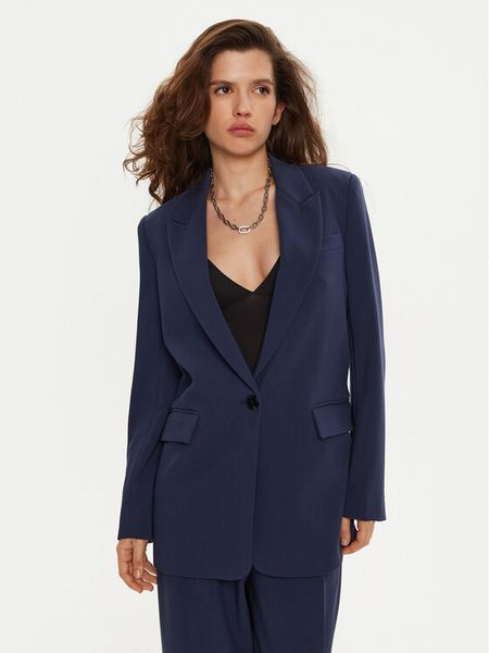 Bruuns Bazaar Marynarka Cindy BBW2548 Granatowy Loose Fit. Niebieskie żakiety damskie Bruuns Bazaar, bez wzorów, z syntetyku. Za 499.99 zł.