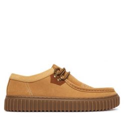 Półbuty Clarks. Brązowe półbuty na co dzień męskie Clarks, bez zapięcia. Za 479.99 zł.