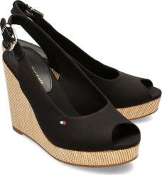 Tommy Hilfiger Tommy Hilfiger Iconic Elena Sling Back Wedge - Sandały Damskie - FW0FW04789 BDS 40. Sandały damskie Tommy Hilfiger, bez wzorów, bez obcasa, bez zapięcia. Za 249.68 zł.