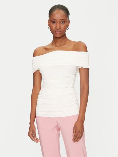 Marciano Guess Bluzka 5GGP04 6259A Écru Regular Fit. Bluzki damskie Marciano Guess, xl, z aplikacjami, z syntetyku, bez kołnierzyka, bez ramiączek. Za 239.99 zł.