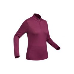 Koszulka TREK 700 WOOL damska. Fioletowe t-shirty damskie QUECHUA, z wełny. Za 149.99 zł.