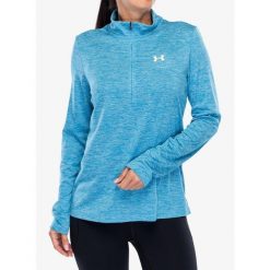 Bluza z zamkiem damska Under Armour UA Tech Twist 1/2 Zip. Niebieskie bluzy sportowe damskie Under Armour, bez wzorów, bez kaptura, na fitness i siłownię. Za 172.99 zł.