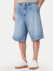 Guess Jeans Szorty jeansowe M6GD39 D5M5V Niebieski Relaxed Fit. Niebieskie szorty męskie Guess Jeans, m, z aplikacjami, z bawełny. Za 379.99 zł.