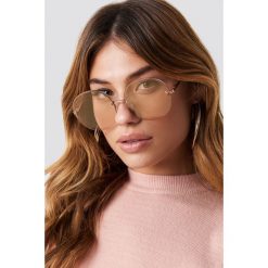 Le Specs Okulary przeciwsłoneczne Say My Name - Gold. Brązowe okulary przeciwsłoneczne damskie Le Specs. Za 283.95 zł.