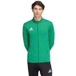 Bluza męska adidas Entrada 26 Track zielona. Zielone bluzy męskie Adidas, m, bez wzorów, z poliesteru, bez kaptura, do piłki nożnej. Za 121.99 zł.