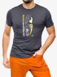 Koszulka bawełniana męska La Sportiva Solution T-Shirt. Szare t-shirty męskie La Sportiva, m, bez wzorów, z bawełny, klasyczne, bez kołnierzyka. Za 169.99 zł.