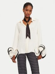 Elisabetta Franchi Koszula CAT-96-47E3 Écru Regular Fit. Bluzki damskie Elisabetta Franchi, bez wzorów, z wiskozy, bez kołnierzyka, bez ramiączek. Za 1,409.00 zł.