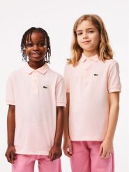 Lacoste Polo PJ2909 Różowy Regular Fit. Czerwone t-shirty i topy dla dziewczynek Lacoste, bez wzorów, z bawełny, bez ramiączek. Za 219.99 zł.