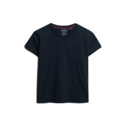 Koszulka damska Superdry Essential Logo. Niebieskie t-shirty damskie Superdry., m, bez wzorów, klasyczne, bez kołnierzyka. Za 143.45 zł.