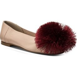Baleriny HEGO'S MILANO - 1018-3 Rosa/Pon Pon. Czerwone baleriny damskie Hego's Milano, bez wzorów, z materiału, bez obcasa, bez zapięcia. W wyprzedaży za 299.00 zł.