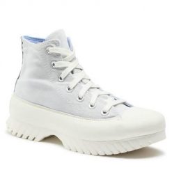 Buty do chodzenia damskie Converse Chuck Taylor All Star Lugged. Niebieskie obuwie sportowe damskie Converse, bez wzorów, z materiału, trekkingowe. Za 400.50 zł.