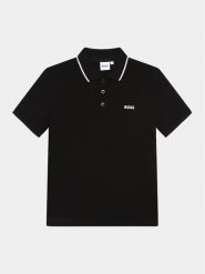 Boss Polo J25P26 M Czarny Regular Fit. Czarne t-shirty dla chłopców Boss, bez wzorów, z bawełny, bez ramiączek. Za 206.99 zł.