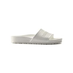 Klapki damskie Birkenstock Barbados. Białe klapki damskie Birkenstock, bez wzorów, sportowe, bez obcasa. Za 266.00 zł.