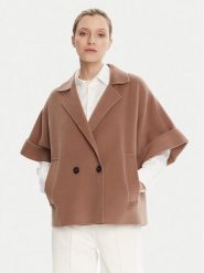 Weekend Max Mara Płaszcz wełniany Pera 2525086021 Brązowy Regular Fit. Brązowe płaszcze damskie Weekend Max Mara, na zimę, bez wzorów, z wełny, bez kaptura. Za 2,169.00 zł.