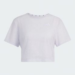 Koszulka PrimeLift Essentials Workout Boxy Mesh. Fioletowe koszulki sportowe damskie Adidas, l, bez wzorów, z elastanu, bez kołnierzyka. Za 179.00 zł.