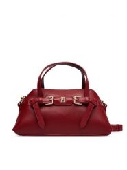 Tommy Hilfiger Torebka Th Buckle Mini AW0AW19034 Czerwony. Czerwone torebki do ręki damskie Tommy Hilfiger, bez wzorów, ze skóry, bez dodatków. Za 529.99 zł.