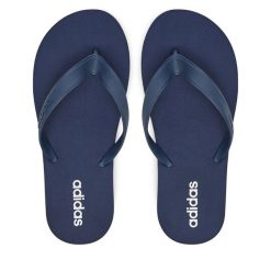 Japonki adidas. Niebieskie klapki damskie Adidas, bez wzorów, sportowe, bez obcasa. Za 49.99 zł.