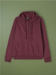 Bluza z kapturem - czerwony. Czerwone bluzy męskie Sinsay, l, bez wzorów, z kapturem. W wyprzedaży za 22.99 zł.