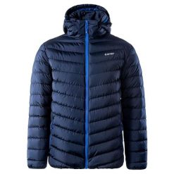 Kurtka Ocieplana Męska Michos. Niebieskie kurtki sportowe męskie Hi-tec, l, bez wzorów, z puchu, trekkingowe. Za 265.99 zł.