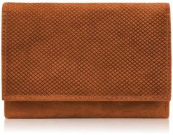 Portfel damski skórzany we wzory geometryczne mały vintage pomarańczowy RFID Paolo Peruzzi T-112-HOR. Brązowe portfele damskie Paolo Peruzzi, bez wzorów. Za 96.08 zł.