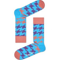 Happy Socks - Skarpetki Dogtooth. Niebieskie skarpety damskie Happy Socks, z bawełny. W wyprzedaży za 29.90 zł.