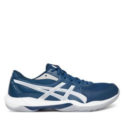 Buty halowe Asics. Niebieskie buty sportowe męskie Asics, bez zapięcia. Za 279.99 zł.