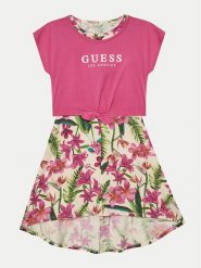 Guess Sukienka codzienna J5GK13 K6YW4 Różowy Regular Fit. Czerwone sukienki dla dziewczynek Guess, z aplikacjami, z bawełny, bez ramiączek. Za 149.99 zł.