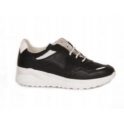 Buty na co dzień damskie GRISPORTS skóra. Czarne obuwie sportowe damskie Grisport, bez wzorów, ze skóry, trekkingowe. Za 279.00 zł.