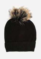 Czarna Czapka z Kaszmirem i Bawełną Windy Time. Czarne czapki i kapelusze damskie Renee, bez wzorów, z bawełny, eleganckie. Za 44.99 zł.