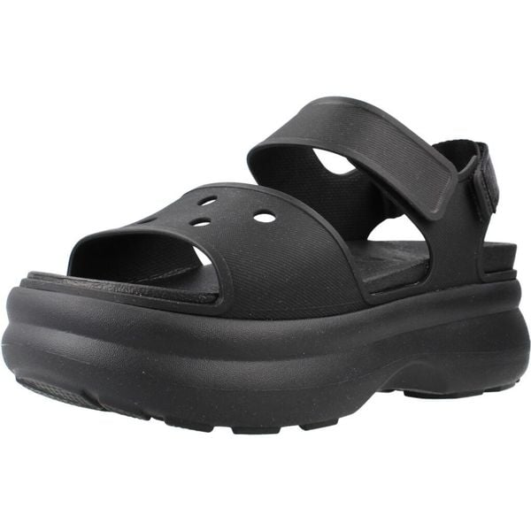 Sandały CROCS 211755C Czarny. Czarne sandały damskie Crocs, bez wzorów, z materiału, bez obcasa, bez zapięcia. Za 289.99 zł.