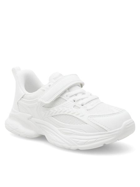 DeeZee Sneakersy CF2714-1 Biały. Białe buty sportowe dziewczęce DeeZee, bez wzorów, z materiału, bez zapięcia. Za 59.99 zł.