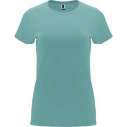 Damska Koszulka Z Krótkim Rękawem Capri. Niebieskie koszulki sportowe damskie ROLY, s, bez wzorów, bez kołnierzyka, bez ramiączek, trekkingowe. Za 31.99 zł.