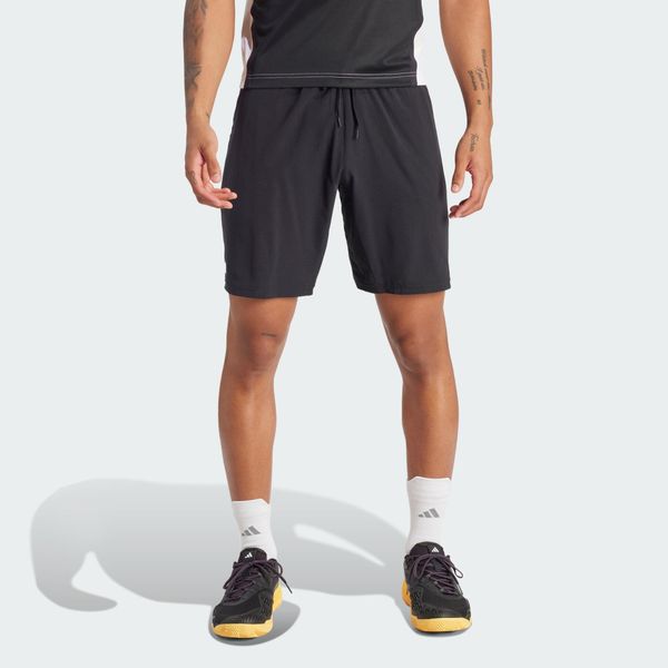 Szorty Tennis Ergo. Czarne krótkie spodenki sportowe męskie Adidas, xs, bez wzorów, z elastanu, klasyczne. Za 235.00 zł.