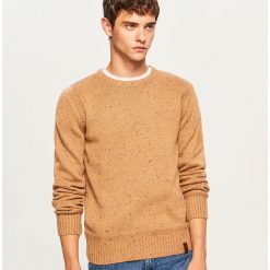 Sweter - Beżowy. Brązowe swetry przez głowę męskie Reserved. Za 99.99 zł.