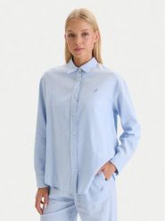 Nautica Koszula W126-NALST-1019-23X Błękitny Regular Fit. Niebieskie koszule damskie Nautica, m, bez wzorów, ze lnu, bez kołnierzyka, bez ramiączek. Za 139.99 zł.