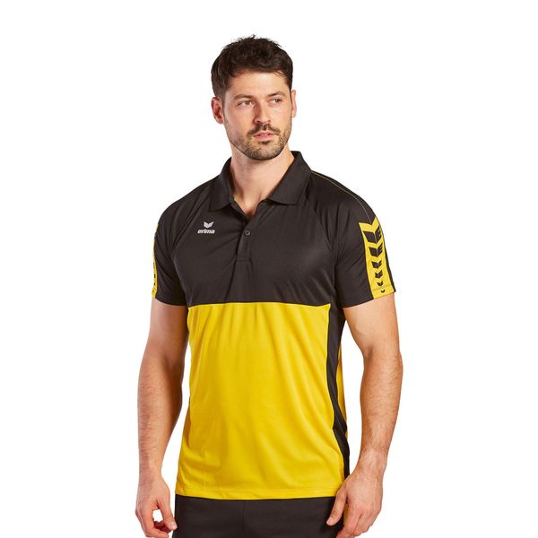 Polo Erima Six Wings. Czarne koszulki sportowe męskie Erima, s, bez wzorów, bez kołnierzyka, bez ramiączek, do piłki nożnej. Za 185.50 zł.