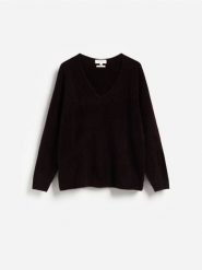 Wełniany sweter z domieszką kaszmiru - bordowy. Czerwone swetry damskie Reserved, l, bez wzorów, z kaszmiru, bez kołnierzyka, bez ramiączek, bez kaptura. Za 329.99 zł.