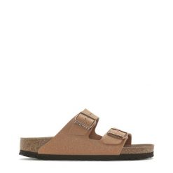 Klapki turystyczne uniseks Birkenstock Arizona Earthy Vegan Pecan. Brązowe klapki męskie Birkenstock, ze skóry. Za 534.00 zł.