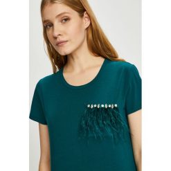 Liu Jo - Top. Szare topy damskie Liu Jo, z bawełny, z okrągłym kołnierzem, z krótkim rękawem. Za 369.90 zł.